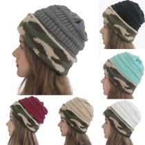 Fashion Camouflage Printed Knit Beanies