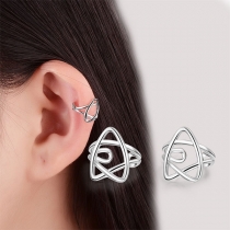 Fashion Hollow Out Pentagram Shaped Ear Clips 