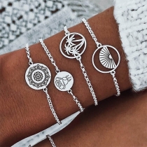Ethnic Style Coconut Tree Bracelet Set 4 pcs/Set