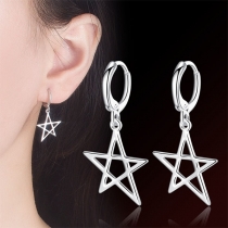 Fashion Pentagram Pendant Earrings