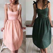 Sexy Backless Low-Cut High Waist Sling Dress