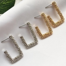 Fashion Gold/Silver-tone Alloy Stud Earrings 