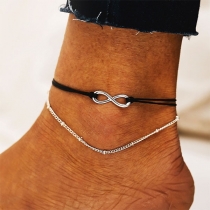 Chic Style Infinite Symbol Double-layer Anklet