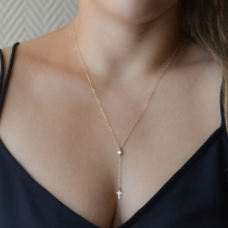 Simple Style Cross Pendant Necklace