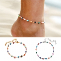 Bohemian Style Colorful Eyes Beaded Anklet