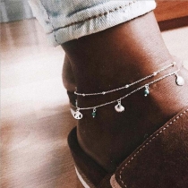 Fashion Shell Pendant Double-layer Anklet 