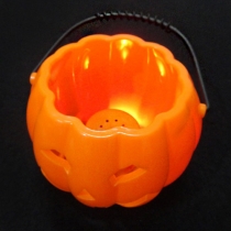 LED Flashing Pumpkin Candy Barrel Halloween Decorations