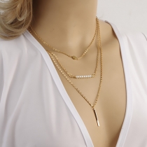 Fashion Gold-tone Multi-layer Necklace