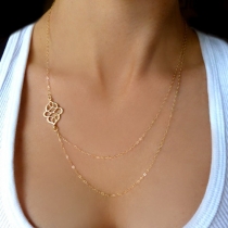 Fashion Gold-tone Double-layer Necklace