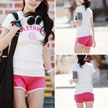 Fashion Contrast Color Sports Shorts
