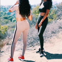 Leisure Cropped Crew Neck Short-Sleeved Set