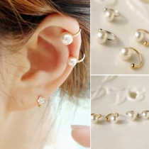 Fashion U-shaped Pearl Ear Clips Stud Earrings