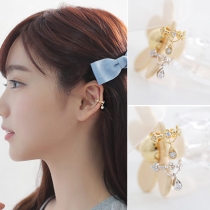 Sweet Style Zircon-Inlaid Stud Earrings