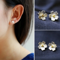 Fashion Cherry Blossom Shaped Stud Earrings