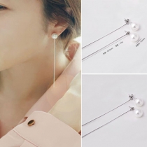 Fashion Pearl Long Tassel Earings