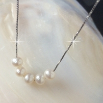 Fashion Pearl Pendant Silver-tone Necklace