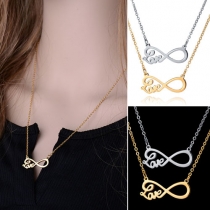 Fashion Style 8-Shaped Love Pendant Necklace