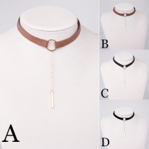 Stylish Stick Pendant Choker Necklace