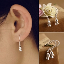 Elegant Rose Flower Pendant Earrings