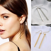 Simple Stick-shaped Tassel Long Earrings