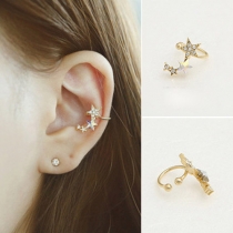 Fashion Hypoallergenic Star Shaped Clip Earring
