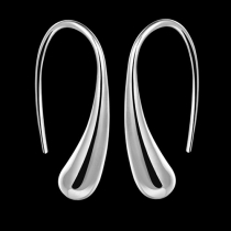 Fashion Creative Silver Plated Drop-shaped Hook Earring