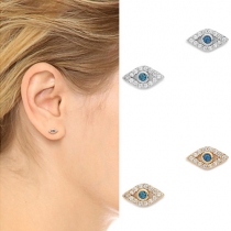 Unique Eyes Shaped Mini Rhinestone Stud Earring