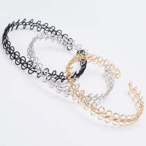 Stylish Alloy Hollow Out Wrap Choker Necklace