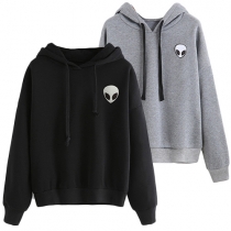 Fashion Casual Allen Printed Long Sleeve Hoodie Sweater
