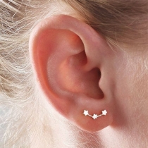Simple Style Gold/Silver-tone Star Shaped Stud Earrings