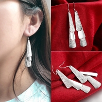 Fashion Silver-tone Leaf Shaped Alloy Earrings