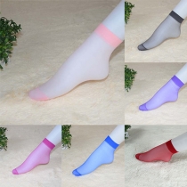 Fashion Breathable Invisible Silky Socks 10 Pairs/Bag