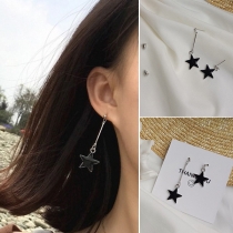 Fashion Asymmetrical Pentagram-shaped Stud Earrings
