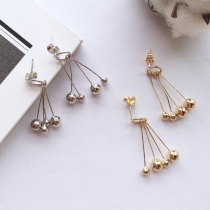 Fashion Gold/Silver-tone Beads Pendant Earrings