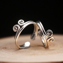 Creative Style Spiral Shape Double Layer Open-end Ring