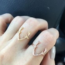 Cute Style Antlers-shaped Alloy Ring