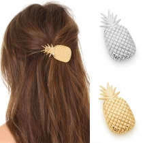 Cute Solid Color Pineapple Shape Alloy Hairpin