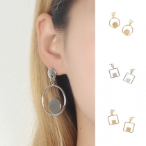 Fashion Gold/Silver Geometric Shaped Earrings