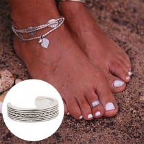 Retro Style Totem Engraved Alloy Foot Ring