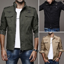 Fashion Long Sleeve Stand Collar Men's Jacket（Size Run Small）