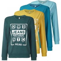 Fashion Letters Printed Long Sleeve Round Neck Casual Sweatshirt