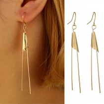 Fashion Gold-tone Long Tassel Alloy Earrings