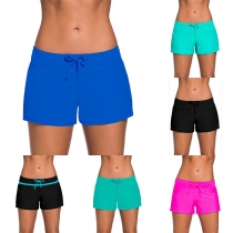 Sexy low-waist Solid Color Swimming Shorts