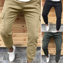 Fashion Solid Color Men's Casual Pants 