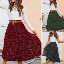 Fashion High Waist Printed Skirt 