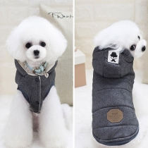 Fashion Solid Color Sleeveless Hooded Pets Vest