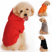 Fashion Solid Color Hooded Pets Sweatshirt 