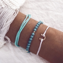 Fashion U-shaped Pendant Bracelet Set 3 pcs/Set