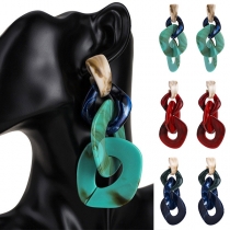 Bohemian Style Braided Chain Shaped Earrings