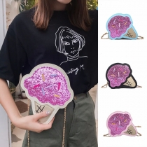 Creative Style Ice Cream Shaped Shoulder Messenger Bag 